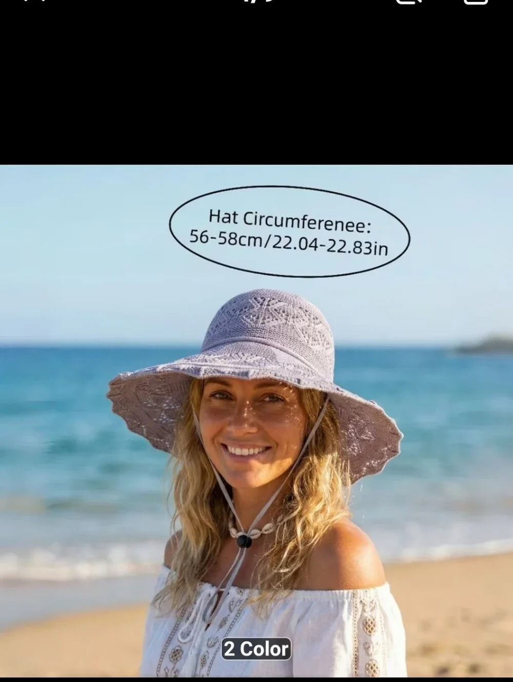 New Khaki Crochet Sun Hat - #1543-635